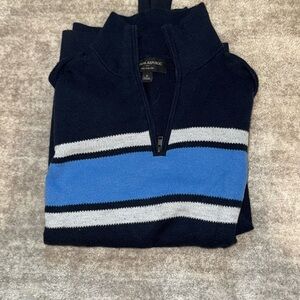 Banana Republic Navy and Blue Zip Up Sweater
